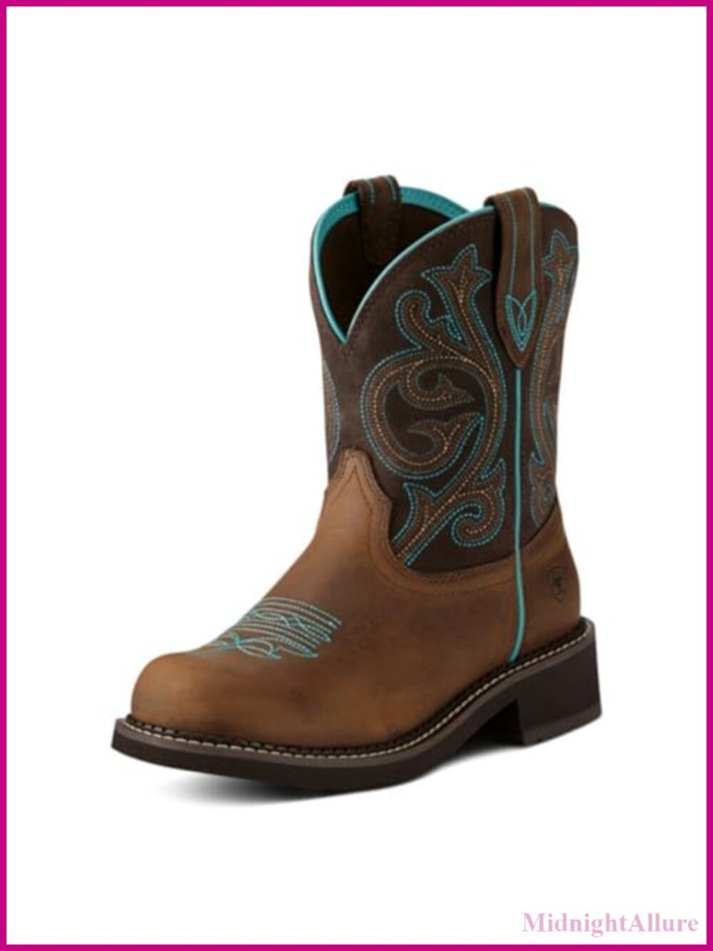 Ariat Fatbaby Heritage Western Boot Leather Round Toe Mid-Calf